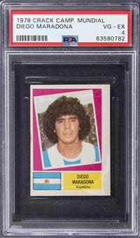 1978 Crack Campeonato Mundial Diego Maradona Rookie Card - PSA VG-EX 4
